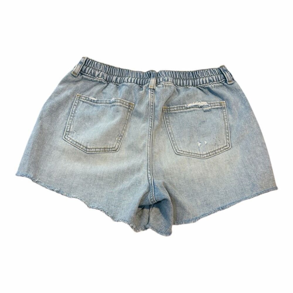 AERIE Women’s Light Wash Daydream Distressed Denim Shorts Size Medium - Picture 3 of 6